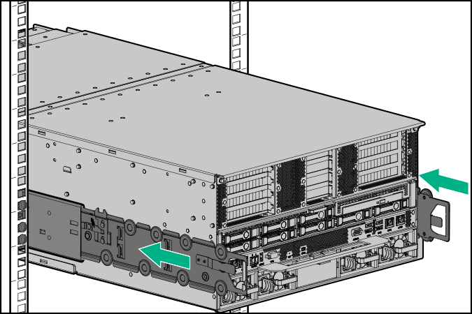 Sliding the chassis in the rack | Customer Maintenance and Service for ...