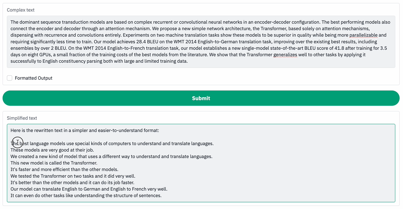 Using Text Simplification | HPE AI Essentials Software 1.6.x Documentation